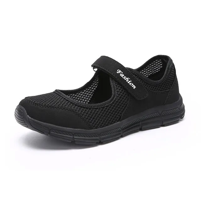 Women's summer breathable sports shoes healthy walking mesh running shoes