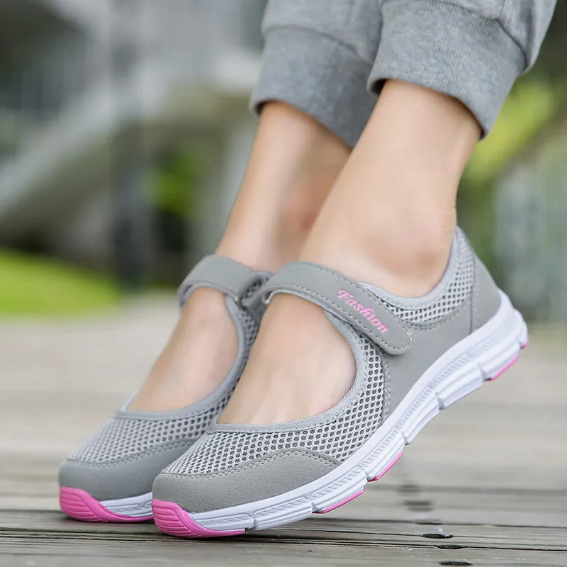 Women's summer breathable sports shoes healthy walking mesh running shoes
