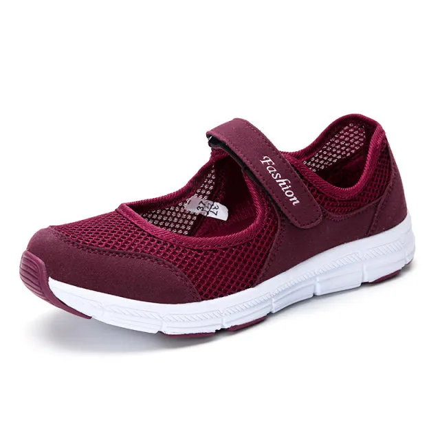 Women's summer breathable sports shoes healthy walking mesh running shoes