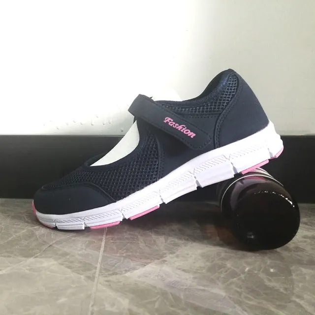 Women's summer breathable sports shoes healthy walking mesh running shoes