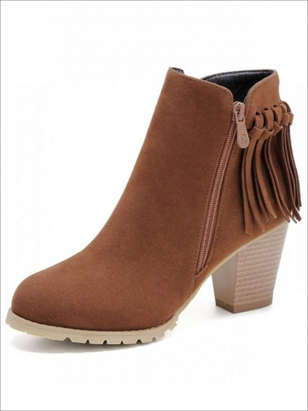 Women's Trendy Fringe Ankle Boots By Liv and Mia