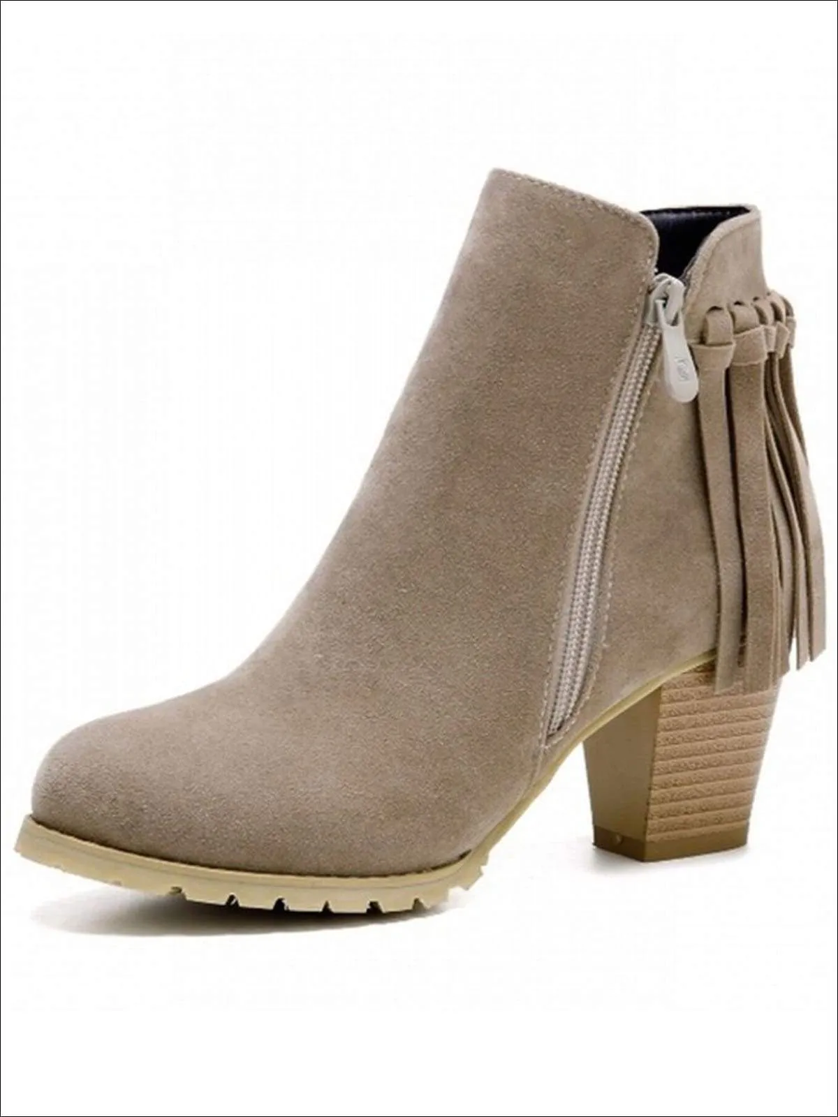 Women's Trendy Fringe Ankle Boots By Liv and Mia