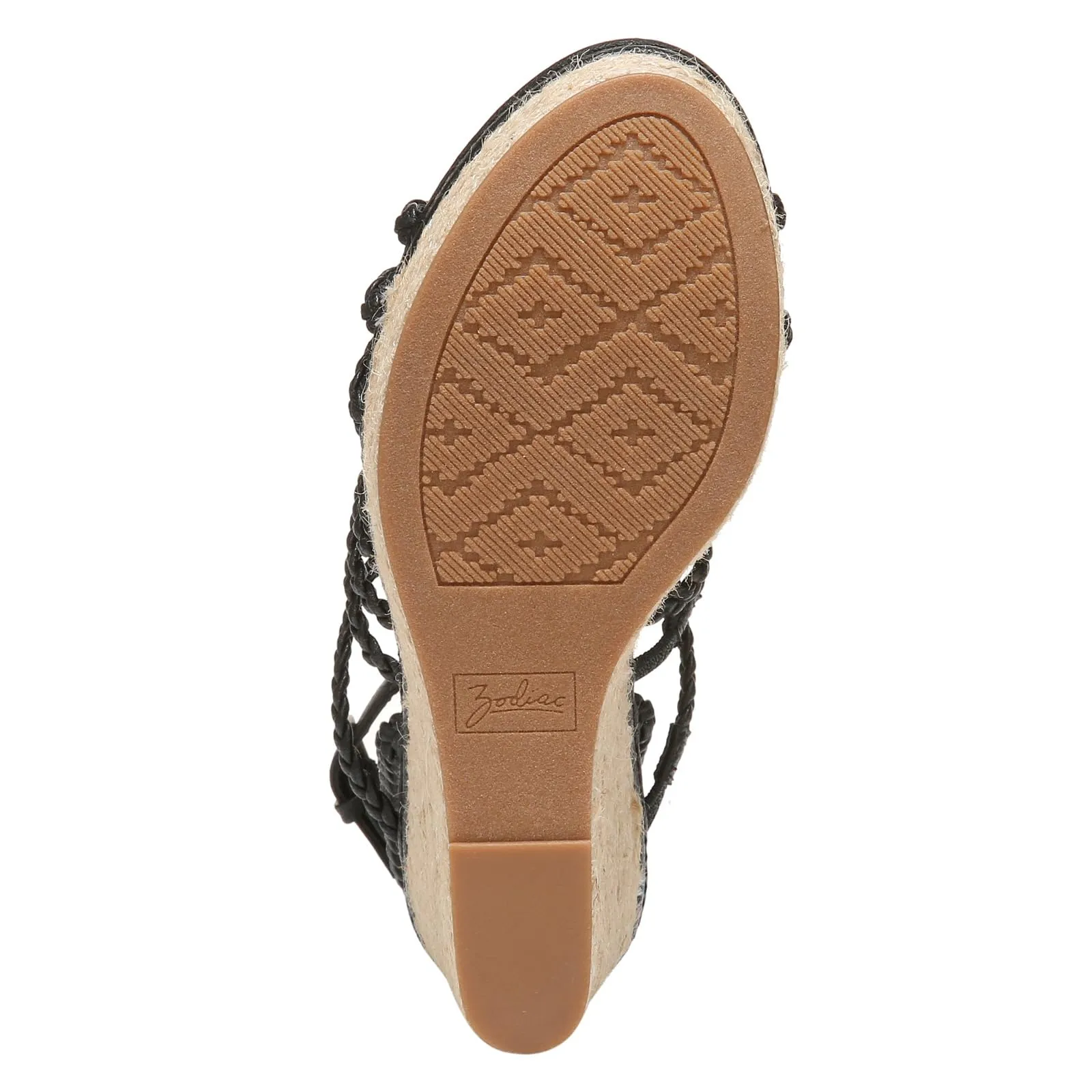 ZODIAC Womens Shana Espadrille Strappy Wedge Black 11 M