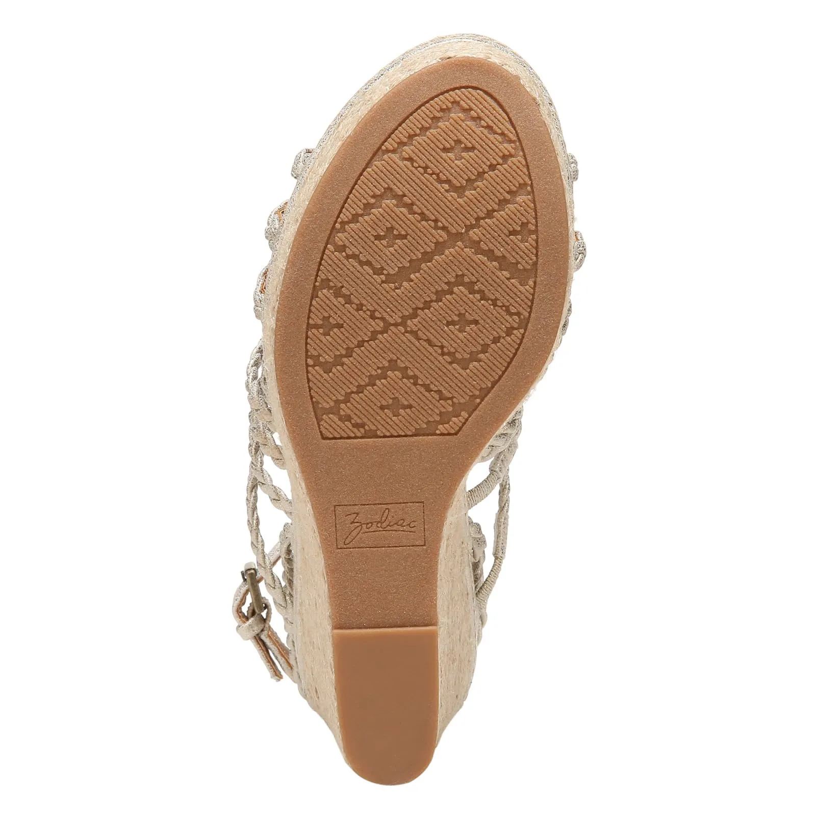 ZODIAC Womens Shana Espadrille Strappy Wedge Gold 11 M